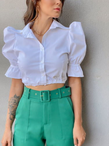 CAMISA CROPPED DE AMARRAÇÃO 